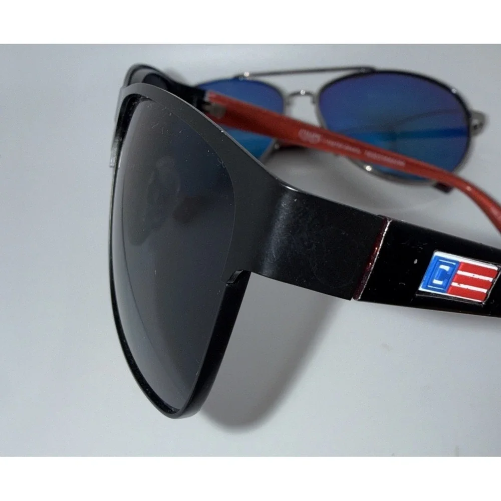Lot of 2 pairs Authentic Chaps x Foster Grant Sunglasses- Silver & Black Aviator